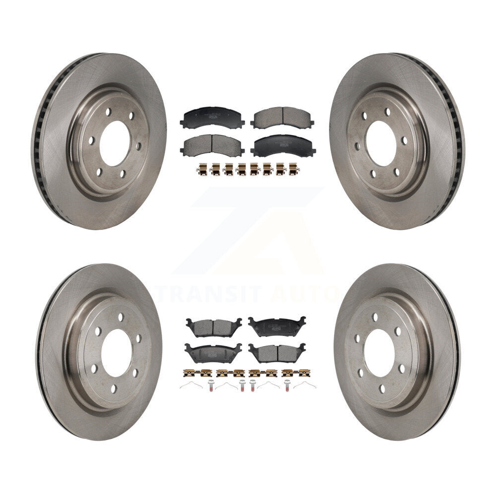 Kit de rotor de frein avant et arrière et plaquettes en céramique pour Ford Expedition Lincoln Navigato