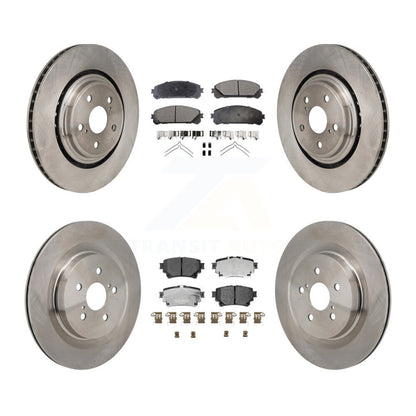 Rotors de frein à disque avant et arrière et kit de plaquettes en céramique pour Toyota Highlande 2020 – 2022