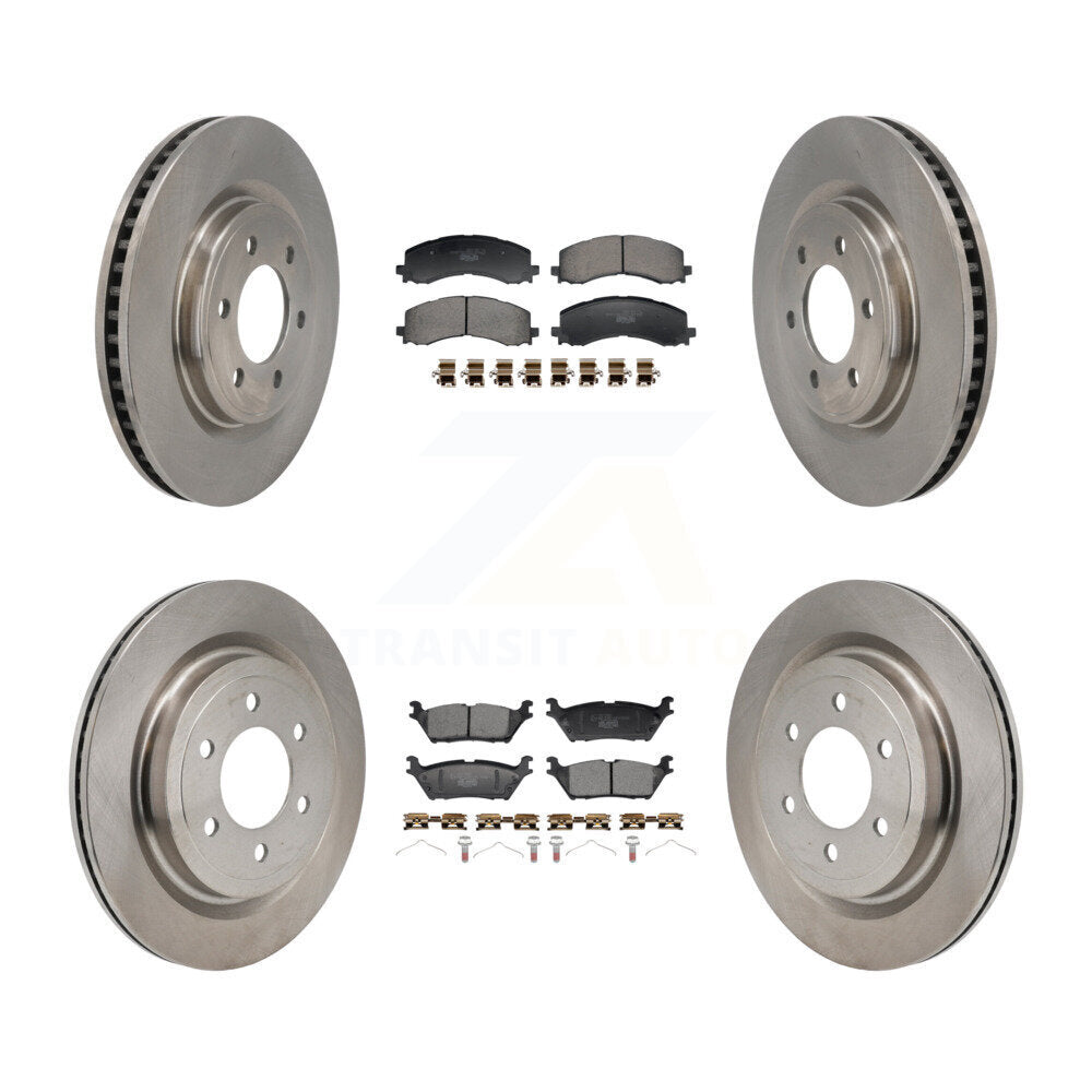 Kit de rotors de frein à disque avant et arrière et plaquettes en céramique pour Ford F-150 Lightning