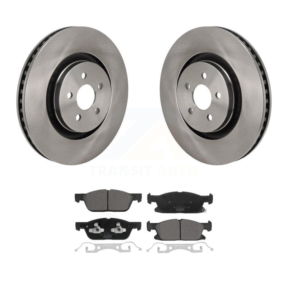 Kit de plaquettes en céramique pour rotors de frein avant, pour Ford Edge 19-24, avec étrier peint en rouge