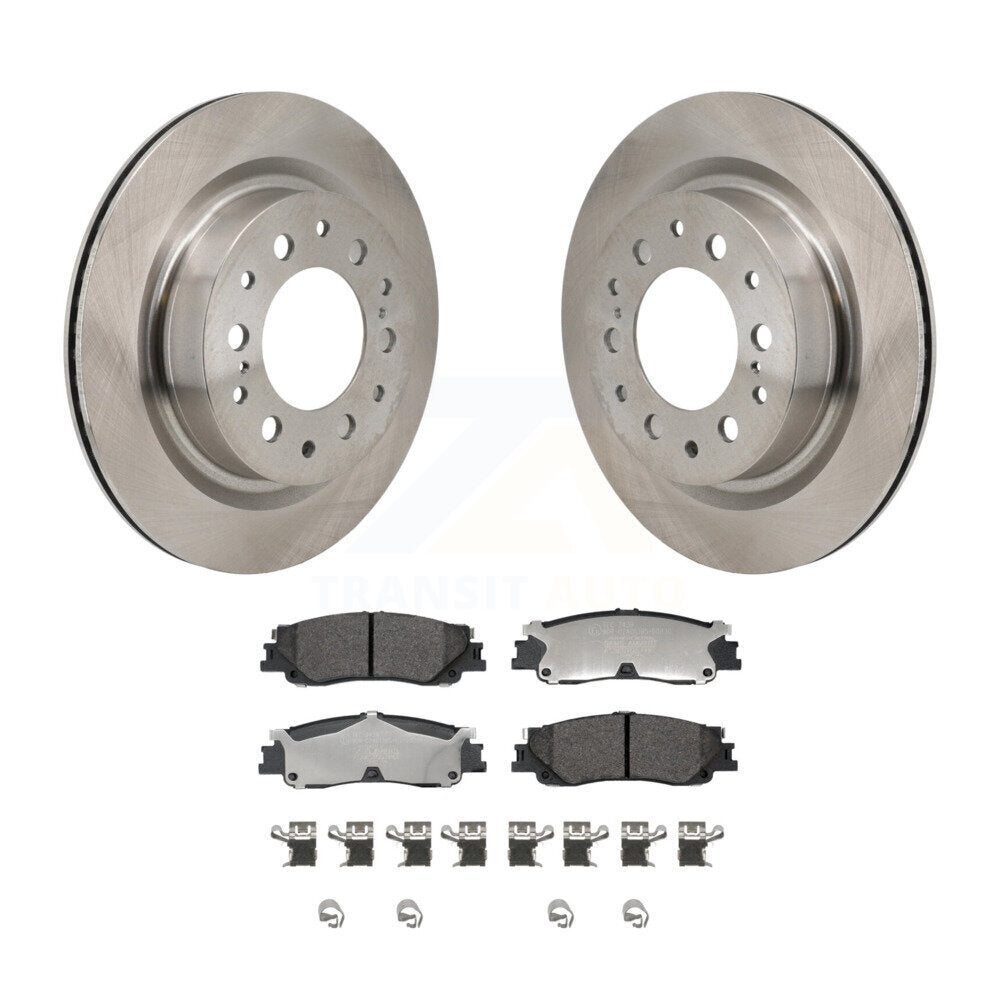 Rotors de frein à disque arrière et Kit de plaquettes en céramique pour Toyota Tundra Sequoia Lexus LX60