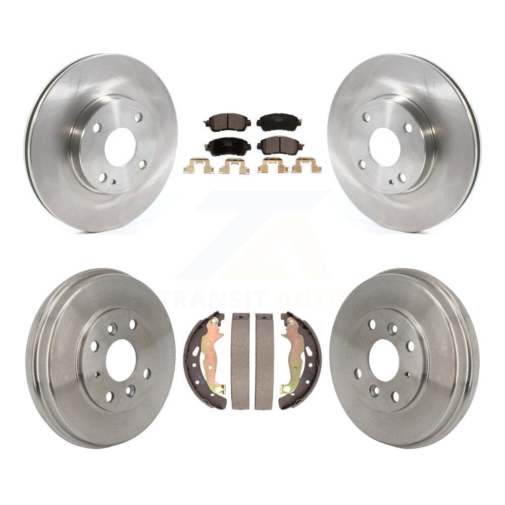 Rotors de frein à disque avant et arrière, plaquettes en céramique et Kit de tambour pour Toyota Yaris iA Scio