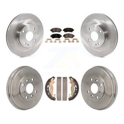 Rotors de frein à disque avant et arrière, plaquettes en céramique et Kit de tambour pour Toyota Yaris iA Scio