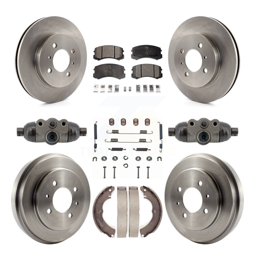 Kit de plaquettes et de tambour en céramique, Rotor de frein à disque avant et arrière (9 pièces) pour Mitsubishi Lance