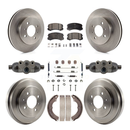 Kit de plaquettes et de tambour en céramique, Rotor de frein à disque avant et arrière (9 pièces) pour Mitsubishi Lance