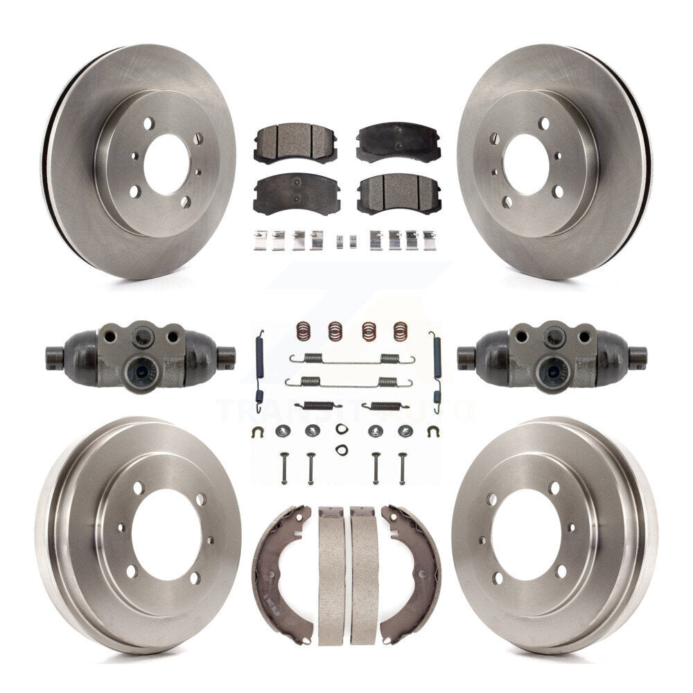 Kit de tambour à plaquettes en céramique, Rotors de frein à disque avant et arrière (9 pièces) pour Mitsubishi Lancer E