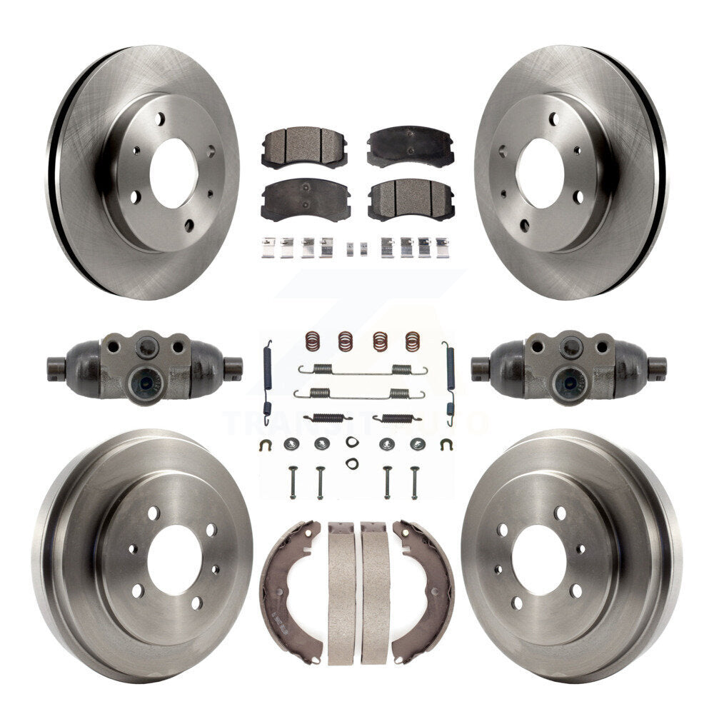 Kit de plaquettes et de tambour en céramique, Rotor de frein à disque avant et arrière (9 pièces) pour Mitsubishi Lance