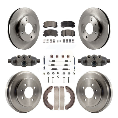 Kit de plaquettes et de tambour en céramique, Rotor de frein à disque avant et arrière (9 pièces) pour Mitsubishi Lance