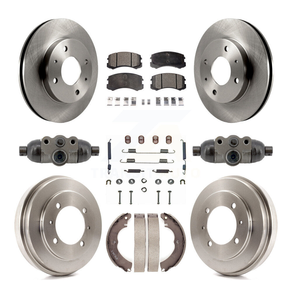 Kit de plaquettes et de tambour en céramique, Rotor de frein à disque avant et arrière (9 pièces) pour Mitsubishi Lance