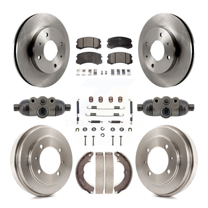 Kit de plaquettes et de tambour en céramique, Rotor de frein à disque avant et arrière (9 pièces) pour Mitsubishi Lance