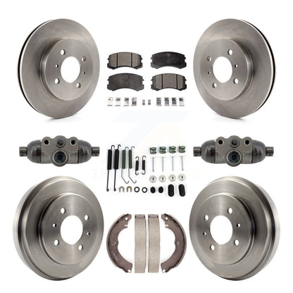 Kit de plaquettes et de tambour en céramique, Rotor de frein à disque avant et arrière (9 pièces) pour Mitsubishi Lance
