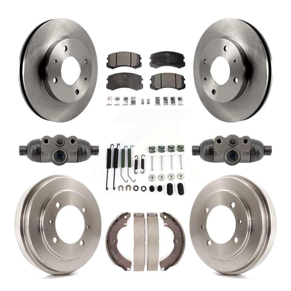 Kit de plaquettes et de tambour en céramique, Rotor de frein à disque avant et arrière (9 pièces) pour Mitsubishi Lance