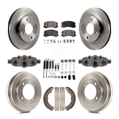 Kit de plaquettes et de tambour en céramique, Rotor de frein à disque avant et arrière (9 pièces) pour Mitsubishi Lance