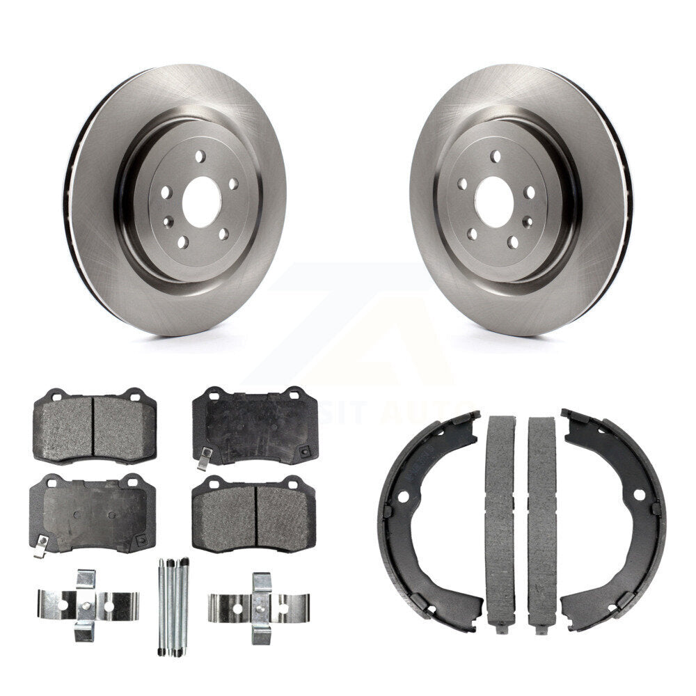 Kit de plaquettes en céramique et de chaussures de stationnement, Rotors à disque arrière, pour Chevrolet Camaro Cadillac
