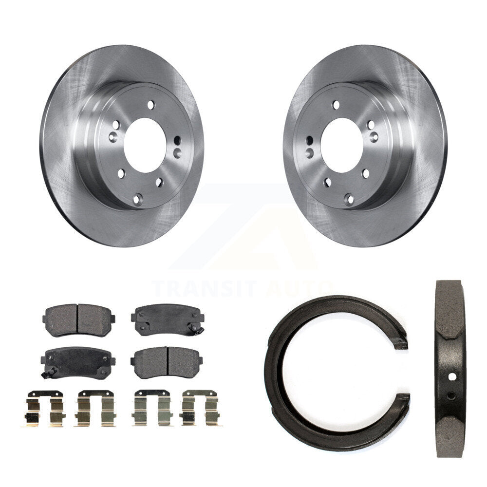 Kit de plaquettes en céramique et de chaussures de stationnement, Rotors à disque arrière, pour Hyundai Tucson Sonata Kia