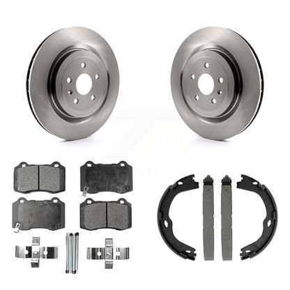 Kit de plaquettes en céramique et de chaussures de stationnement, Rotors à disque arrière, pour Chevrolet Camaro Cadillac