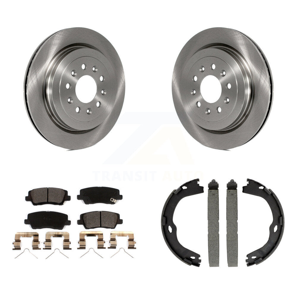 Kit de plaquettes en céramique et de freins de stationnement, Rotors à disque arrière, pour Cadillac ATS