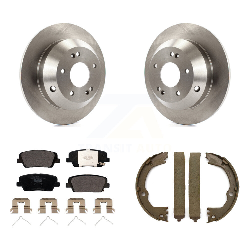 Kit de plaquettes en céramique et de chaussures de stationnement, Rotors à disque arrière, pour Hyundai Santa Fe Sport XL