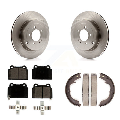 Kit de plaquettes en céramique et de patins de frein de stationnement, Rotors à disque arrière, pour Mitsubishi Lancer