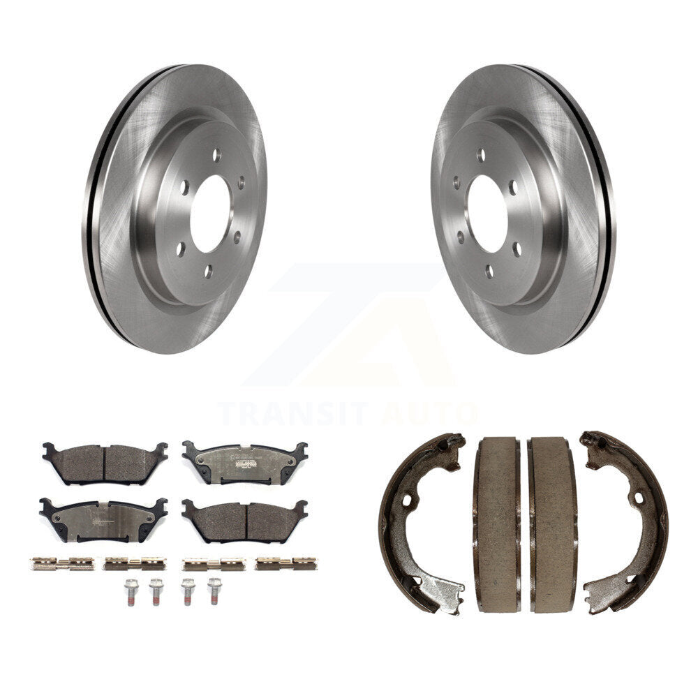 Kit de plaquettes en céramique et de patins de frein de stationnement, Rotors à disque arrière, pour Ford F-150