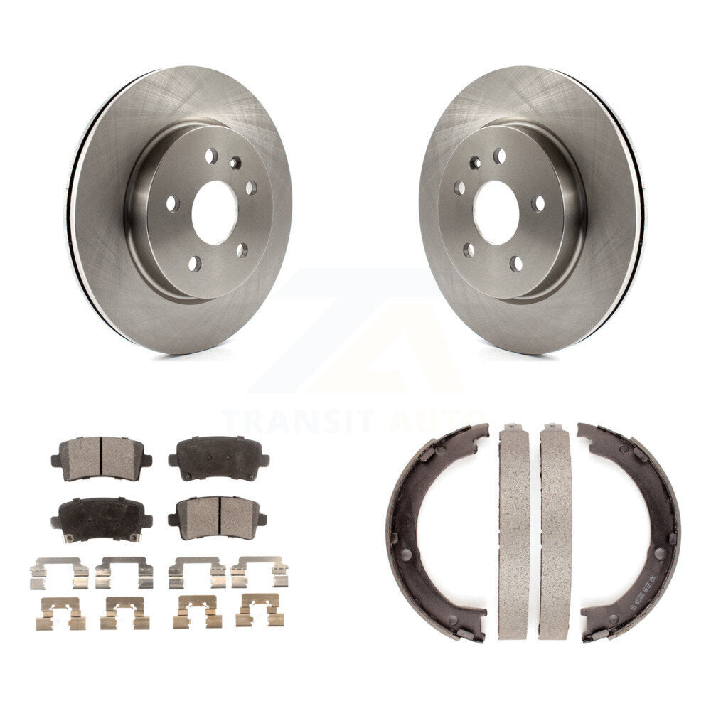 Kit de plaquettes en céramique et de patins de frein de stationnement, Rotors à disque arrière, pour Cadillac XTS