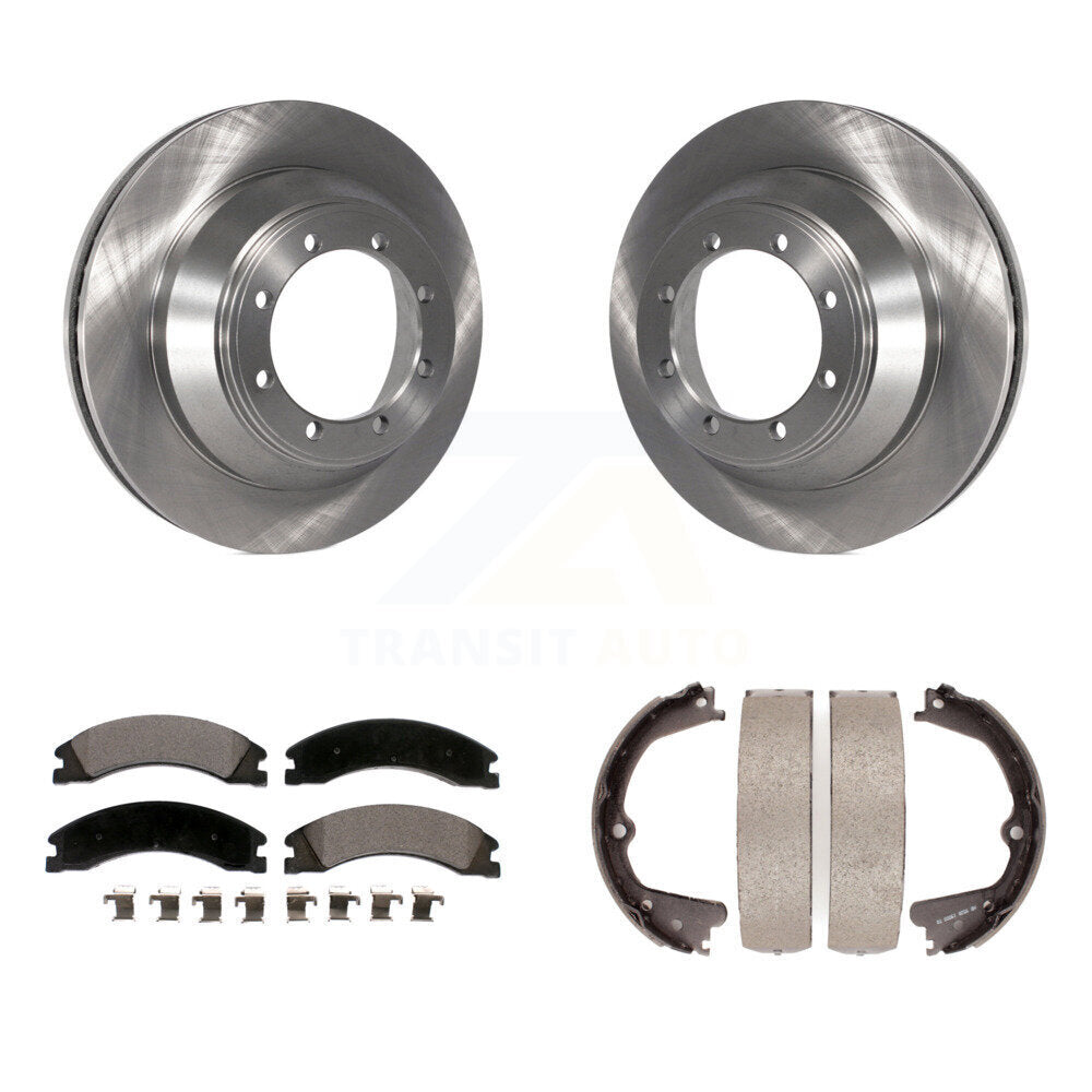 Kit de chaussures de frein de stationnement, Rotors à disque arrière, plaquettes en céramique, pour Ford E-450 Super Duty