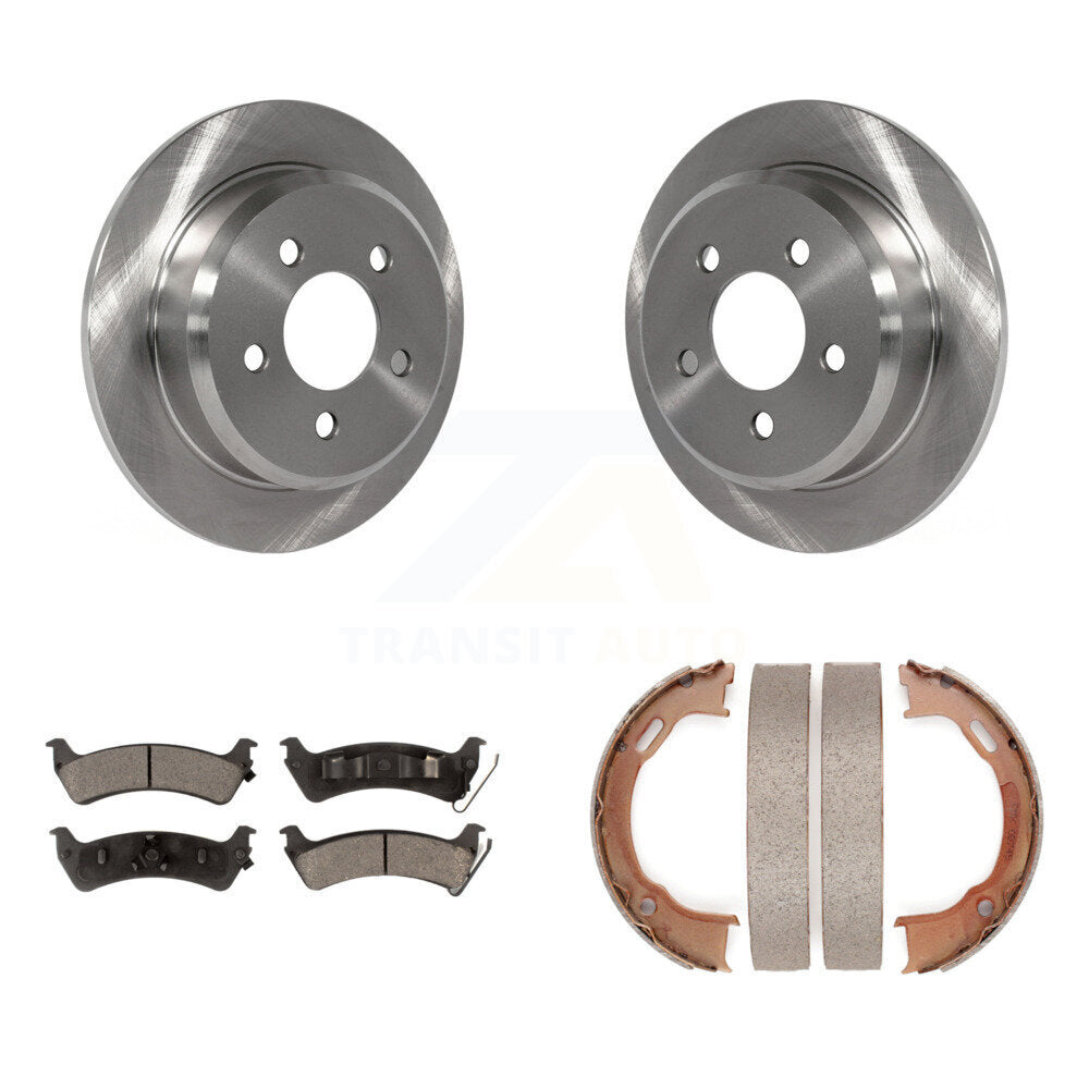 Kit de plaquettes en céramique et de freins de stationnement, Rotors à disque arrière, pour Jeep Grand Cherokee