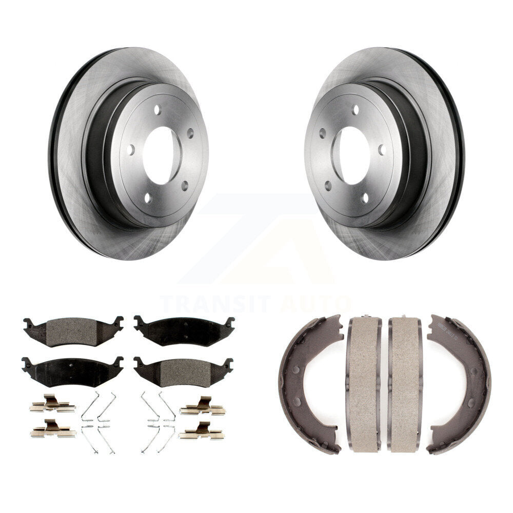 Kit de chaussures de frein de stationnement, Rotors à disque arrière, plaquettes en céramique, pour Ford E-150 Club Wagon