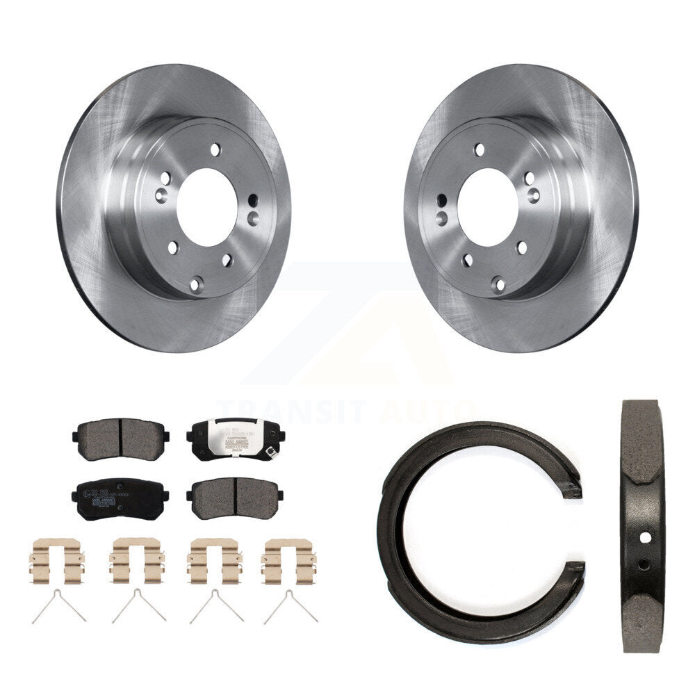 Kit de plaquettes en céramique et de patins de frein de stationnement, Rotors à disque arrière, pour Kia Optima