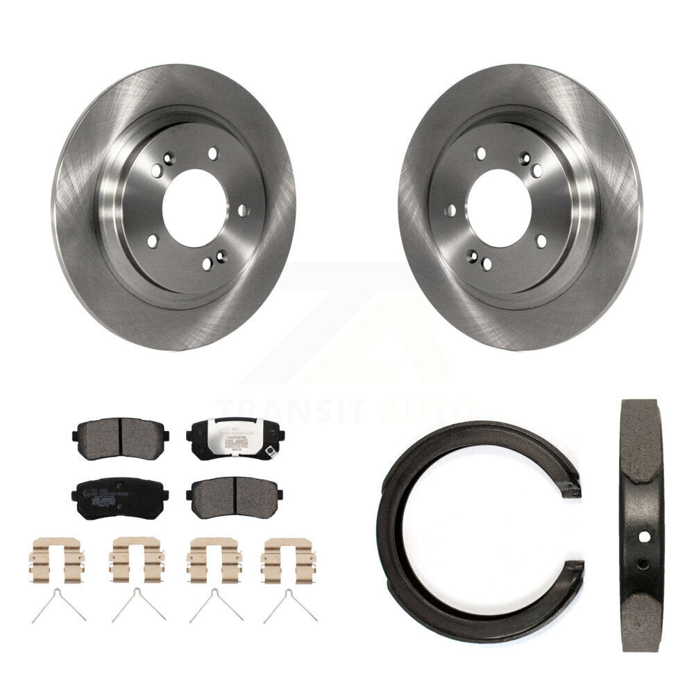 Kit de plaquettes en céramique et de patins de frein de stationnement, Rotors à disque arrière, pour Kia Optima
