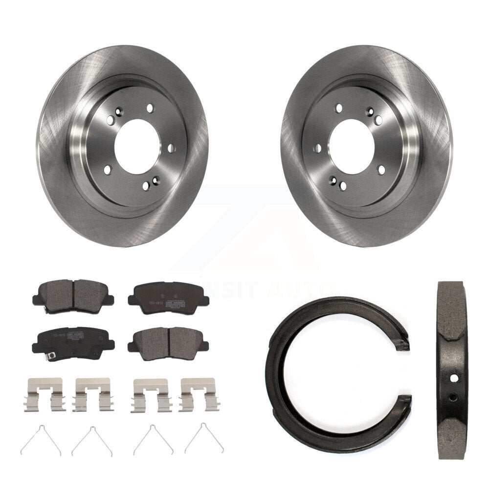 Kit de plaquettes en céramique et de patins de frein de stationnement, Rotors à disque arrière, pour Kia Optima