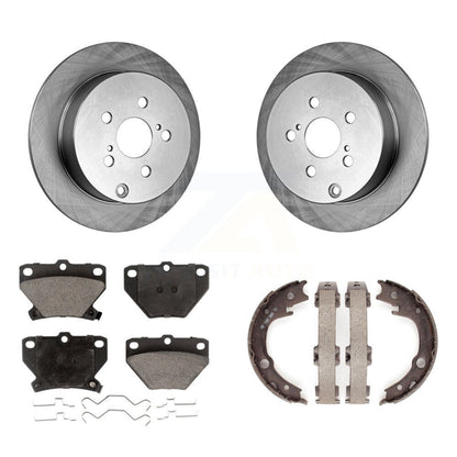 Kit de plaquettes en céramique et de chaussures de stationnement, Rotors à disque arrière, pour Toyota Matrix Corolla Vib
