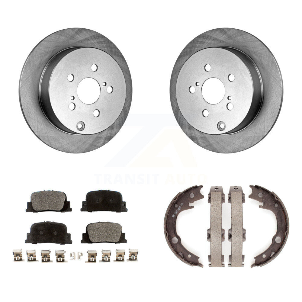 Kit de plaquettes en céramique et de patins de frein de stationnement pour rotors de disque arrière, pour Scion t 2005 – 2010
