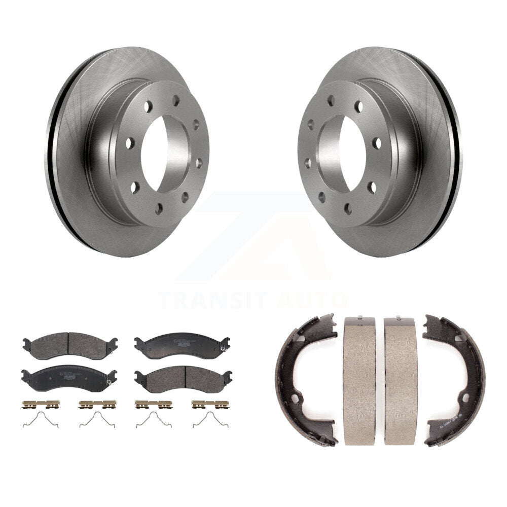 Kit de plaquettes en céramique et de chaussures de stationnement, Rotors à disque arrière, pour GMC Chevrolet Savana 2500