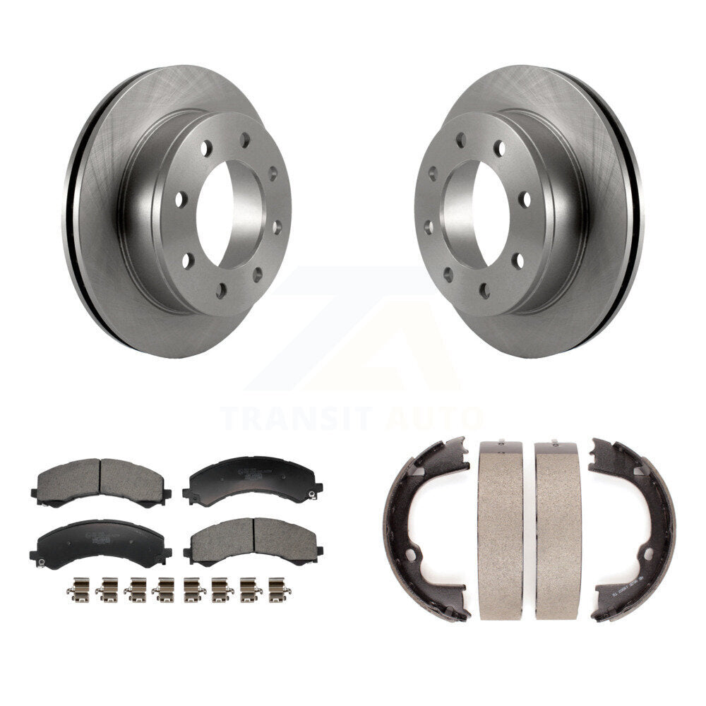 Kit de plaquettes en céramique et chaussures de stationnement pour disques arrière, Rotors, pour GMC Savana 2500 Chevrolet