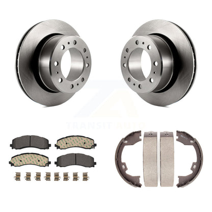 Kit de plaquettes en céramique et de patins de frein de stationnement, Rotors à disque arrière pour Ram 2500 3500