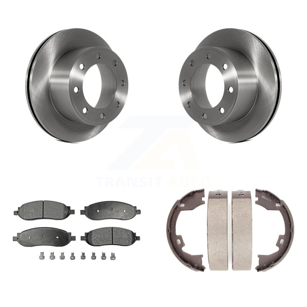 Kit de chaussures de stationnement avec plaquettes en céramique, Rotors à disque arrière, pour Ford F-350 Super Duty F-250
