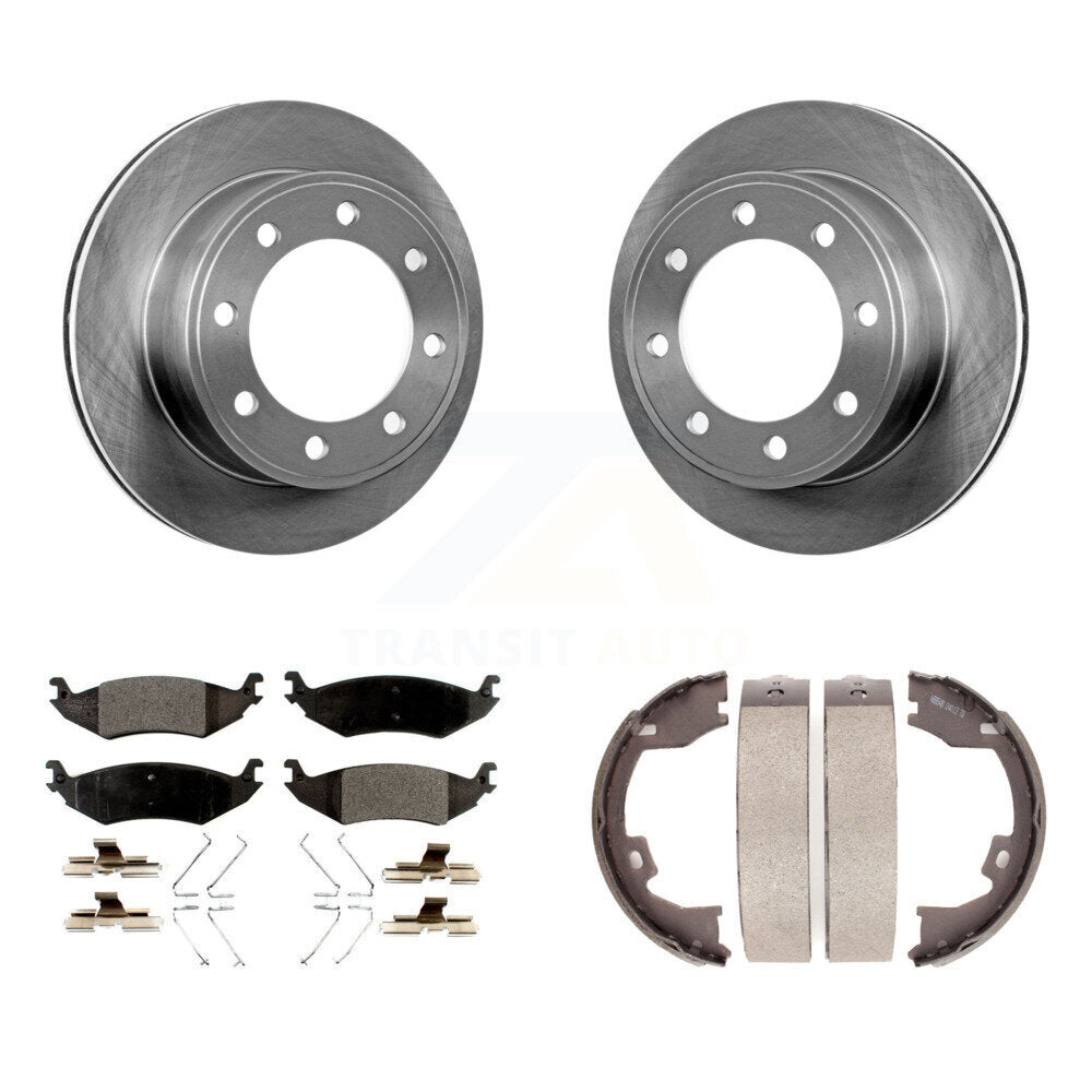 Kit de chaussures de stationnement avec plaquettes en céramique, Rotors à disque arrière, pour Ford E-150 à 2007 à 10 16 06