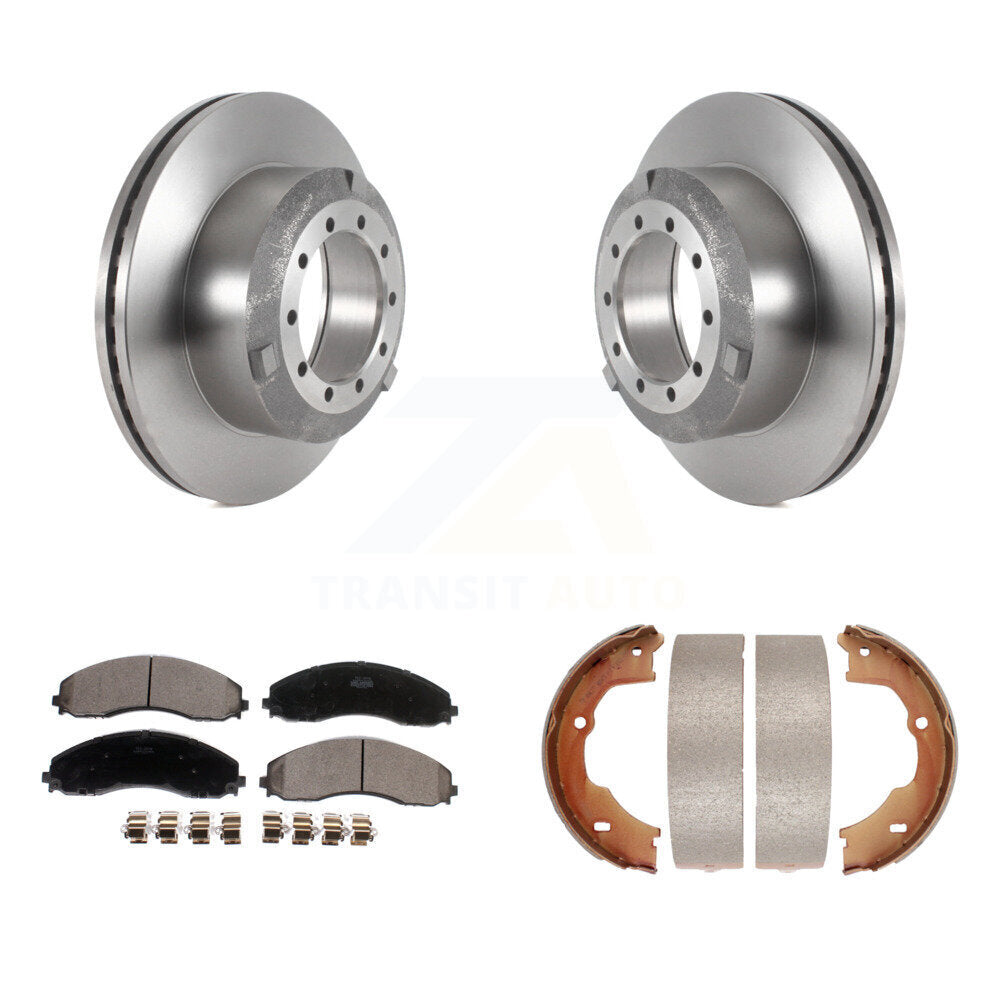 Kit de chaussures de stationnement avec plaquettes en céramique, Rotors à disque arrière, pour Ford F-450 Super Duty F-550
