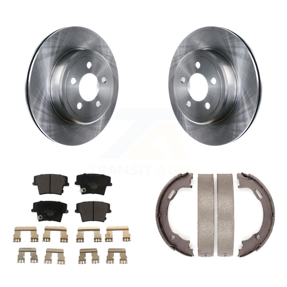 Kit de plaquettes en céramique et de chaussures de stationnement, Rotors à disque arrière, pour Dodge Chrysler 300 Charge