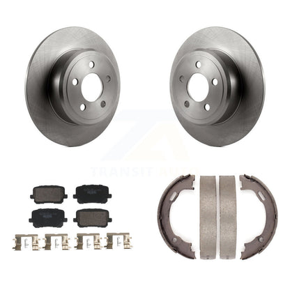 Kit de plaquettes en céramique et de patins de frein de stationnement, Rotors à disque arrière pour Dodge Charger
