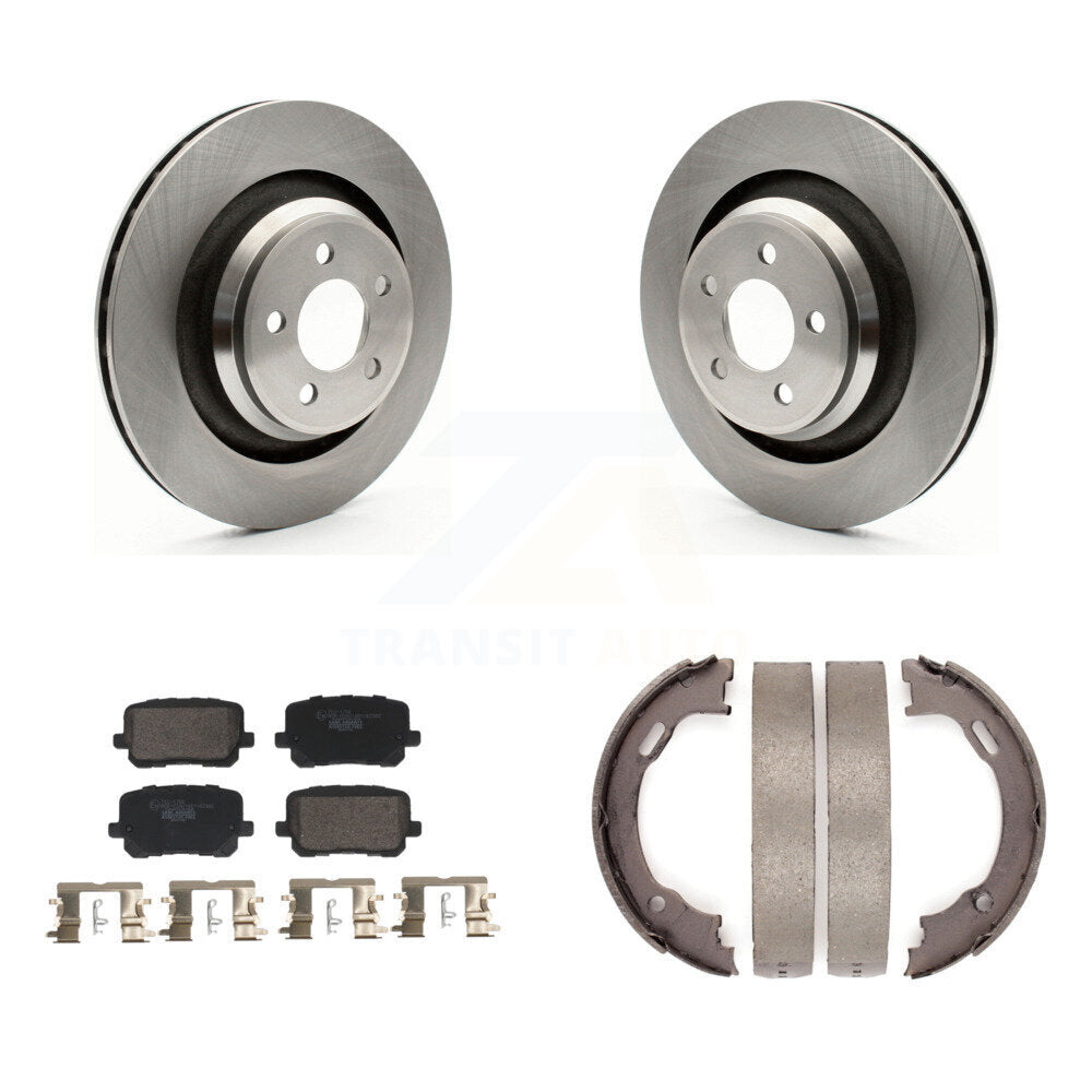 Kit de plaquettes en céramique et de patins de frein de stationnement, Rotors à disque arrière pour Dodge Charger