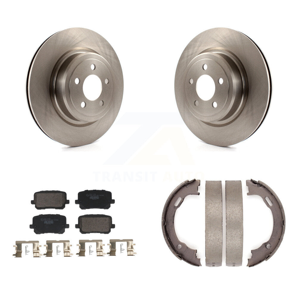 Kit de plaquettes en céramique et de patins de frein de stationnement, Rotors à disque arrière pour Dodge Charger