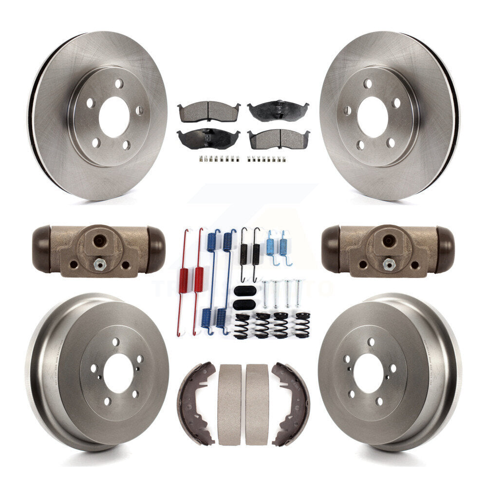 Kit de plaquettes et de tambour en céramique, Rotor de frein avant et arrière (9 pièces) pour Chrysler Grand Voyage
