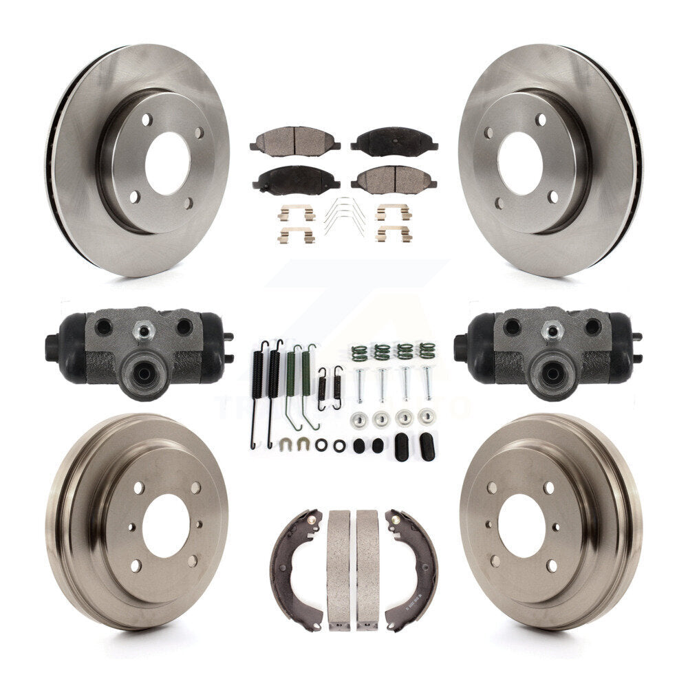 Kit de plaquettes et de tambours en céramique pour rotors de frein avant et arrière (9 pièces) pour Nissan Versa 1.6 09-11