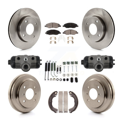 Kit de plaquettes et de tambours en céramique pour rotors de frein avant et arrière (9 pièces) pour Nissan Versa 1.6 09-11