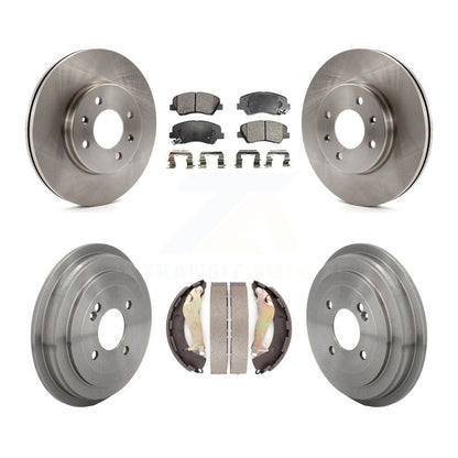 Rotors de frein à disque avant et arrière, plaquettes en céramique et Kit de batterie pour Kia Rio K8T-105815