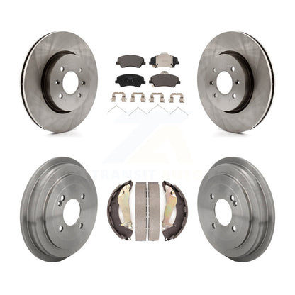 Rotors de frein à disque avant et arrière, tampons en céramique et Kit de tambour pour Kia Rio Hyundai Accen