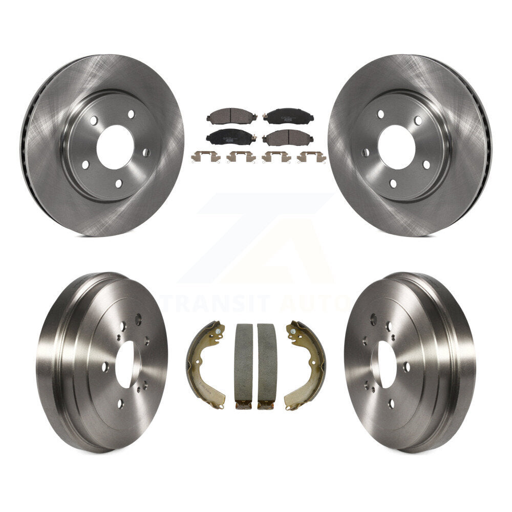 Rotors de frein à disque avant et arrière, plaquettes en céramique et Kit de tambour pour Nissan NV200