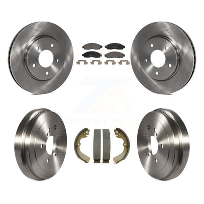 Rotors de frein à disque avant et arrière, plaquettes en céramique et Kit de tambour pour Nissan NV200